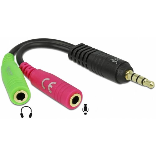 Delock 65344 utičnica audio priključni kabel [1x 3,5 mm banana utikač - 1x priključna doza za 3,5 mm banana utikač] 10 c Cene
