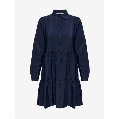 Only Dark blue ladies shirt dress Sandy - Women Slike