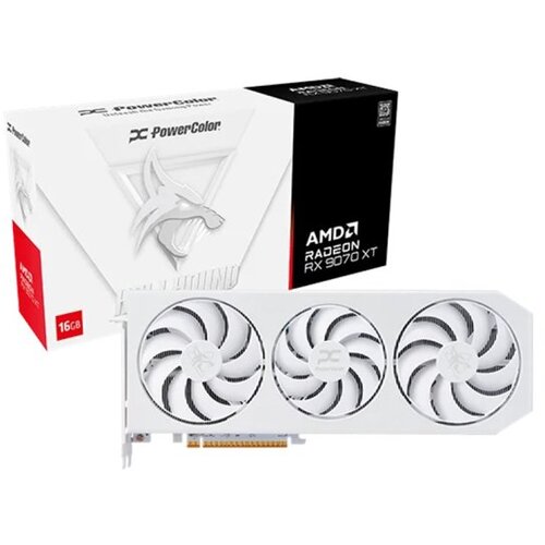 PowerColor hellhound spectral white amd radeontm rx 9070 xt 16GB GDDR6 RX9070XT 16G-L/OC/WHITE Cene