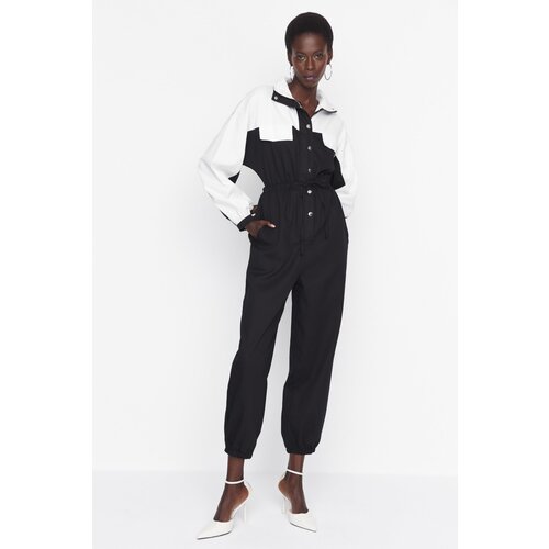 Trendyol Black Tie Detailed Jumpsuit Slike