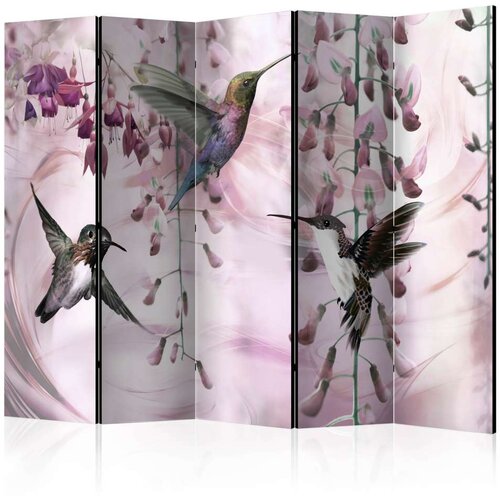  Paravan u 5 dijelova - Flying Hummingbirds (Pink) II [Room Dividers] 225x172 Cijene