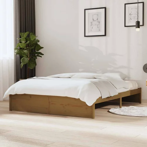  za krevet od masivnog drva smeđa boja meda 140 x 200 cm