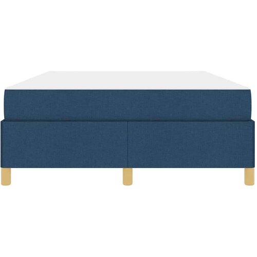Box spring krevet Plava i bijela 140 x 190 cm tkanina Slike