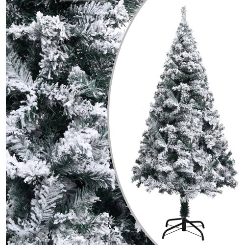 vidaXL Umjetno božićno drvce sa snijegom zeleno 150 cm PVC Cene
