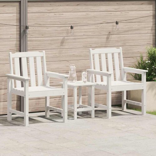  Vrtna blagovaonska stolica 2 pcs Bijelo 65,5 x 59 x 88 cm HDPE Cene