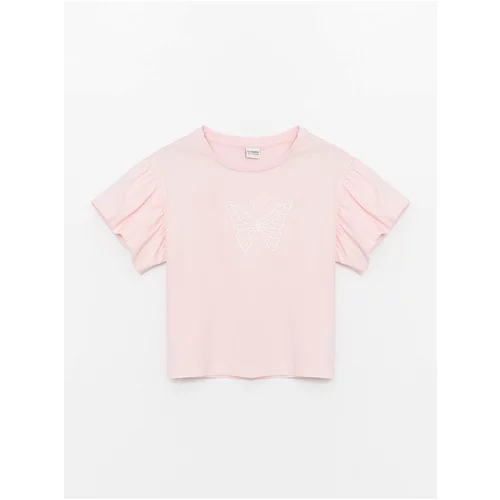 LC Waikiki Crew Neck Printed Short Sleeve Girl's T-Shirt