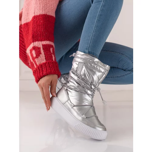 Big Star Women's insulated silver snow boots BIG STAR KK274195