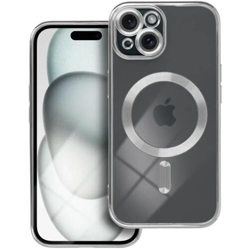  Electro Mag Cover case compatible with MagSafe for IPHONE 15 silver Cene