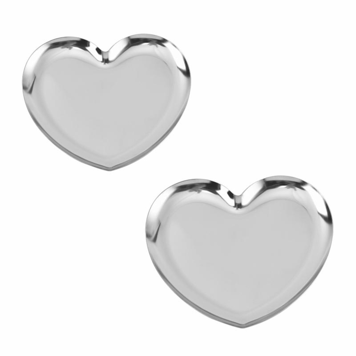 INF Nordijska lahka luksuzna kovinska srčasta posoda za nakit - set 2 Silver, (5000158069) Slike