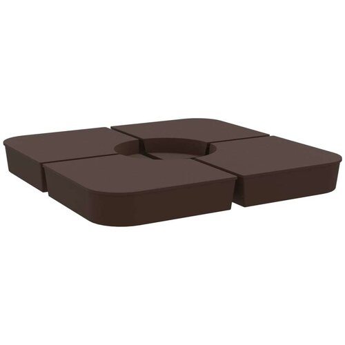 VidaXL 4-dijelni set suncobrana za križni suncobran 100 kg PP Slike