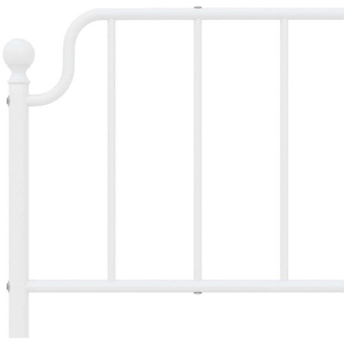  Metalni okvir za krevet s uzglavljem bijeli 160x200 cm Slike