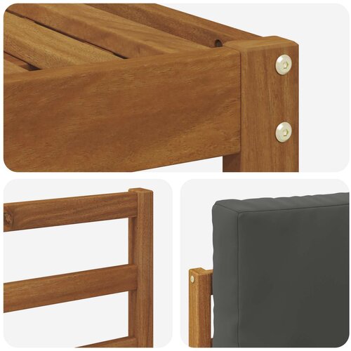  Set vanjskih sofa s jastukom 4 pcs Prirodna i antracit Slike