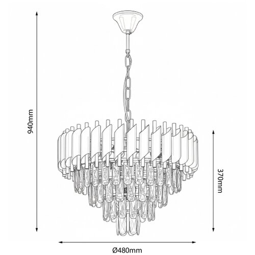  Brilagi - Luster na lancu ECLIPSE 7xE14/10W/230V, prečnik 48 cm, crna/zlatna Slike