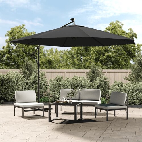  Konzolni vrtni suncobran LED s metalnim stupom 350 cm antracit Cijene