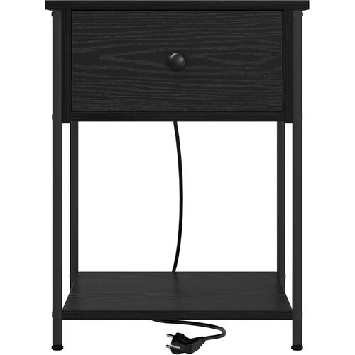  Noćni ormar 2 pcs Crni hrast 42 x 41 x 56 cm Konstruirano drvo Slike