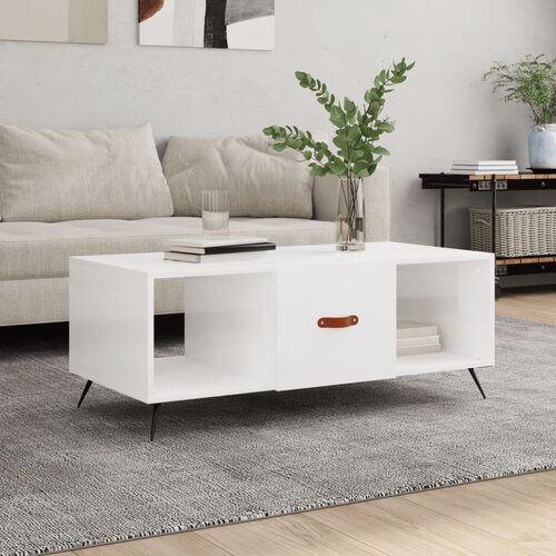 vidaXL Stolić za kavu sjajni bijeli 102 x 50 x 40 cm konstruirano drvo Cijene