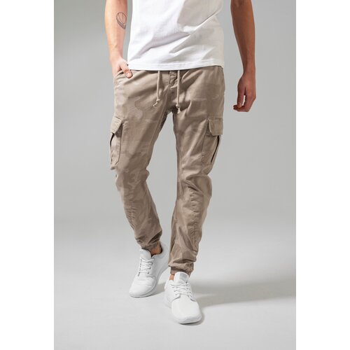 Urban Classics Camo Cargo Jogging Pants Sand Camouflage Cene