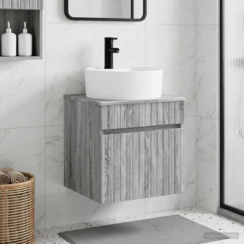  Umivaonik s policom za zid Siva Sonoma 49 x 44,5 x 65 cm Cijene