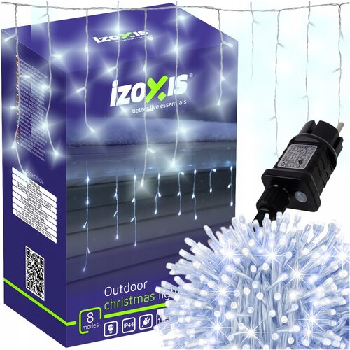  Zunanje novoletne lučke zavesa 300 LED hladno bela 8 funkcij 15m Cene