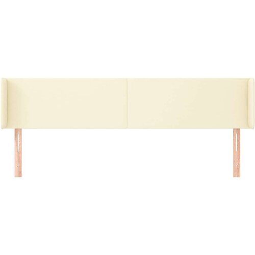  Uzglavlje s u&amp;scaron;ima krem 203x16x78/88 cm od umjetne kože Slike