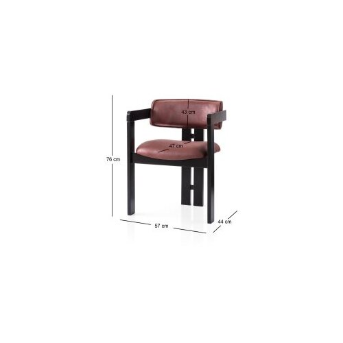 Hanah home Trpezarijska stolica Cozy 047, 57x76x44 cm, Bordo Slike