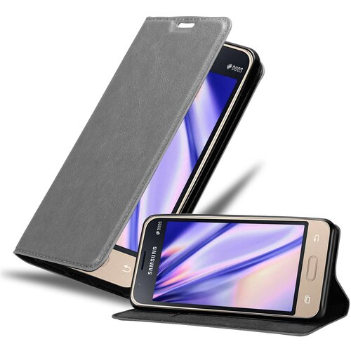 Cadorabo Ohi&scaron;je, združljivo z Samsung Galaxy J1 MINI v titansko siva - Za&scaron;čitni ovitek z magnetnim zapiranjem, stoječo funkcijo in režo za kartice, (20550414) Cene