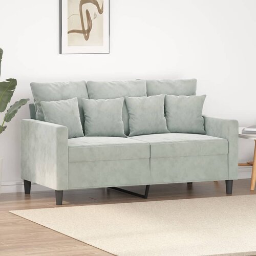 vidaXL Dvosed svetlo siv 120 cm žamet Cene
