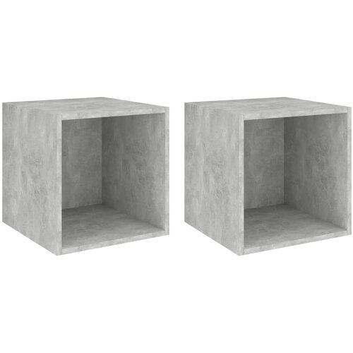 Maison Chic Stenska omarica - Zidna omarica 2 kosa betonsko siva 37x37x37 cm inženirski les iu10, (22063234) Slike