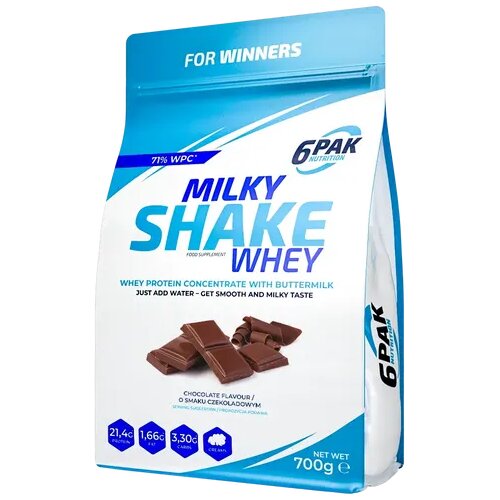 6PAK Nutrition Whey Protein Milky Shake Čokolada, 700g Cene
