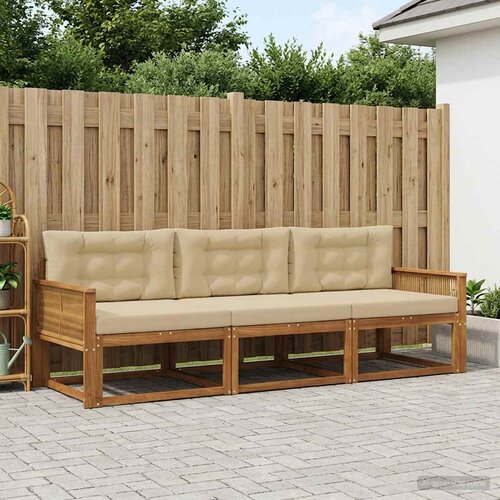  Set vanjskih sofa 3 kom. Prirodna i bež Cijene