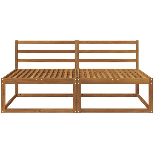  2 Komad Srednja sofa za van Prirodna 158 x 83 x 73 cm Slike
