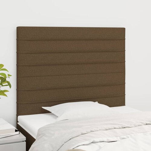  The Living Store Posteljno vzglavje 2 kosa temno rjavo 80x5x78/88 cm blago - Vzglavje, (21502600) Cene