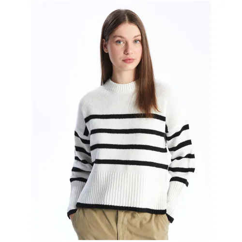 LC Waikiki Crew Neck Striped Long Sleeve Women's Knitwear Sweater LC Waikiki Crew Neck Striped Long Sleeve Women's Knitwear Sweater