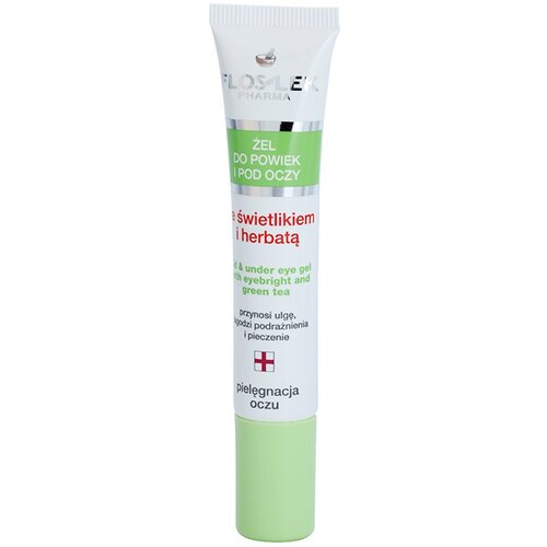 FlosLek Pharma Eye Care gel za predel okoli oči s smetilko in zelenim čajem 15 ml Cene