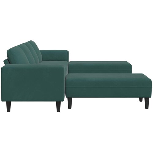  Kauč za dnevni boravak 3 pcs Tamnozelena 250 x 188 x 76 cm Slike
