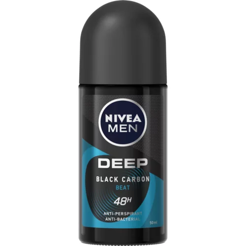 Nivea Men Deep Black Carbon Beat 48H antiperspirant roll-on 50 ml za moške
