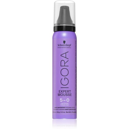 Schwarzkopf IGORA Expert Mousse pjena za bojanje za kosu nijansa 5-0 Light Brown Natural 100 ml Slike