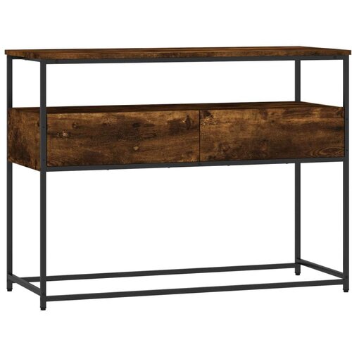  Konzolni stol boja hrasta 100x40x75 cm od konstruiranog drva Slike