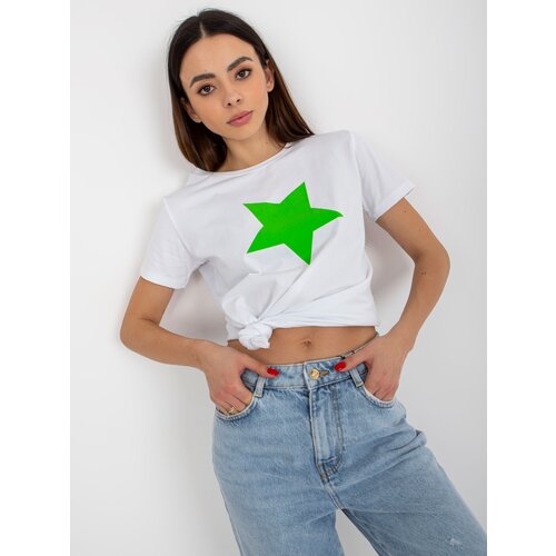 BASIC Feel Good T-shirt-RV-TS-8626.00-white-green Slike