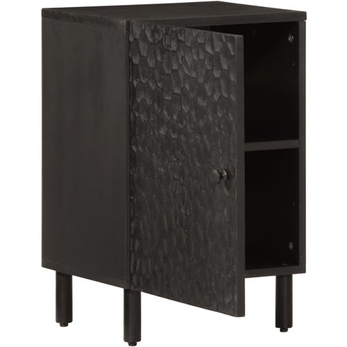 Maison Chic Kopalniška omarica - Kopalniški kabinet črna 38x33x58 cm trden mangov les, (21794988) Cene