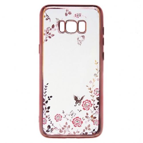 Nillkin silikonski ovitek z rožicami za samsung galaxy S8 plus - pink Slike