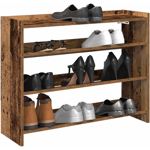 Furnova Regal za čevlje starinski les 80x25x62 cm inženirski les, (21953975) Slike