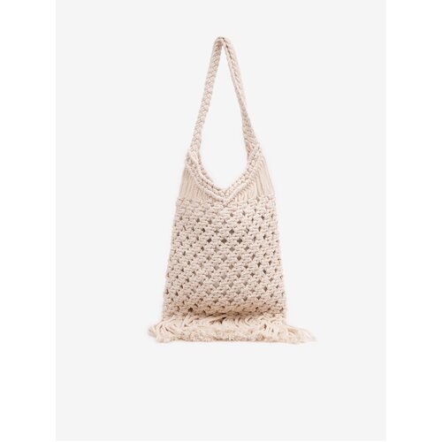 Orsay White Ladies Knitted Bag with Decorative Detail - Women Cijene