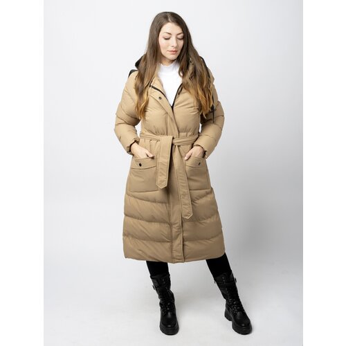 Glano Women&amp;#039;s Long Winter Jacket - beige Slike