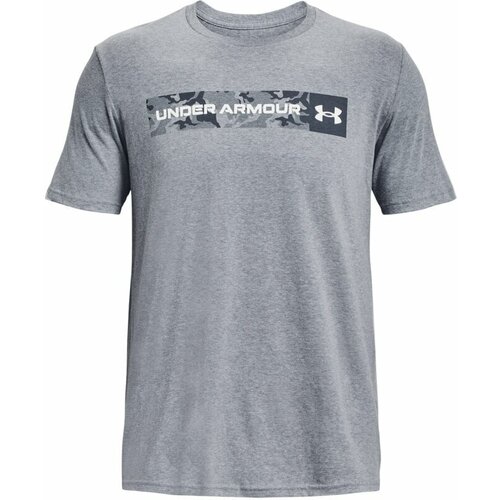 Under Armour Men&amp;#039;s UA Camo Chest Stripe Short Sleeve Steel Light Heather/White 2XL Slike