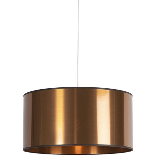 QAZQA Art Deco viseča svetilka bela z bakrenim senčilom 50 cm - Pendel Slike