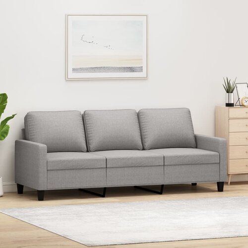 VidaXL Kavč trosed svetlo siv 180 cm blago Slike