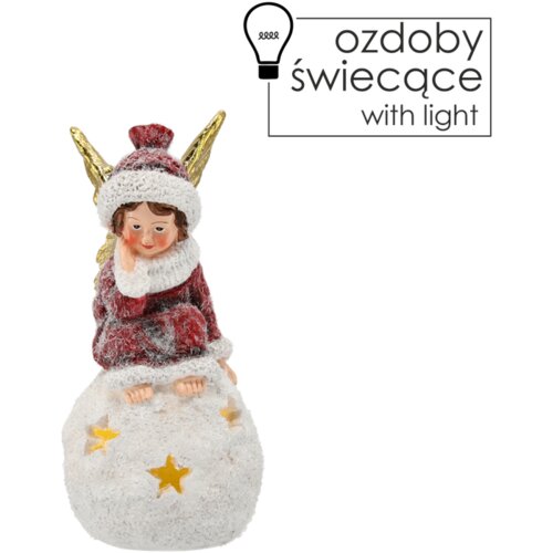 Molarem Home Božićni ukras - Figurica anđela na snježnoj kugli s LED svjetlom - 18,5 cm Cijene