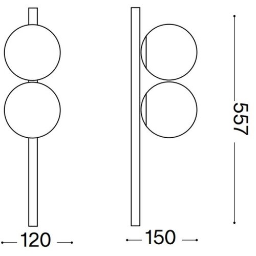 Ideal lux - led stropna svetiljka binomio 2xG9/3W/230V zlatna Slike