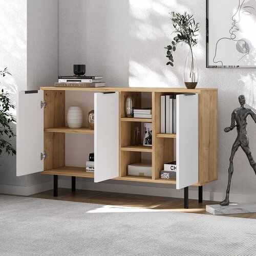 Hanah home konzola Viyana, 120x75x29,6 cm, Bela-hrast Cene